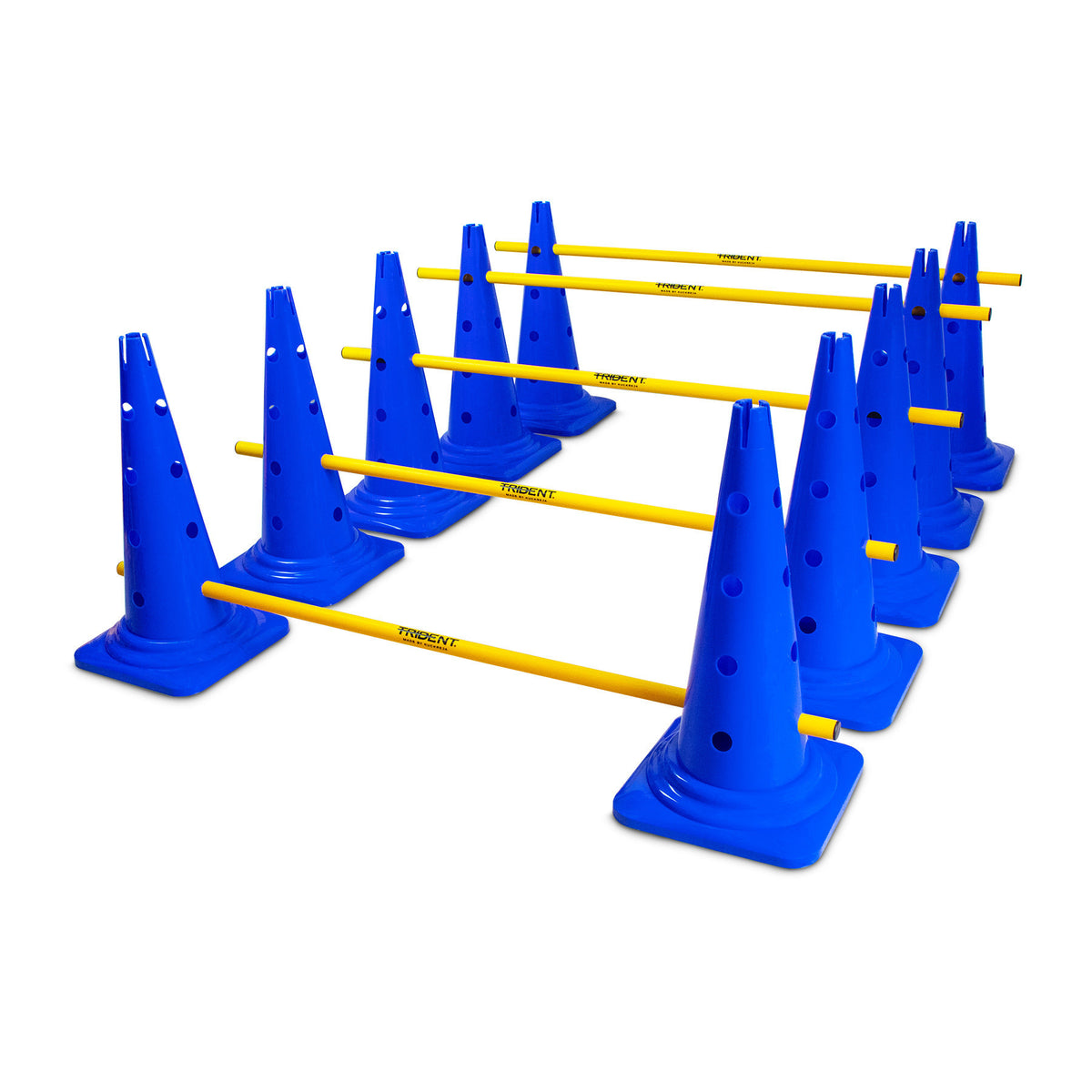 Trident Hat Cone Hurdle Set - 20" (Blue)