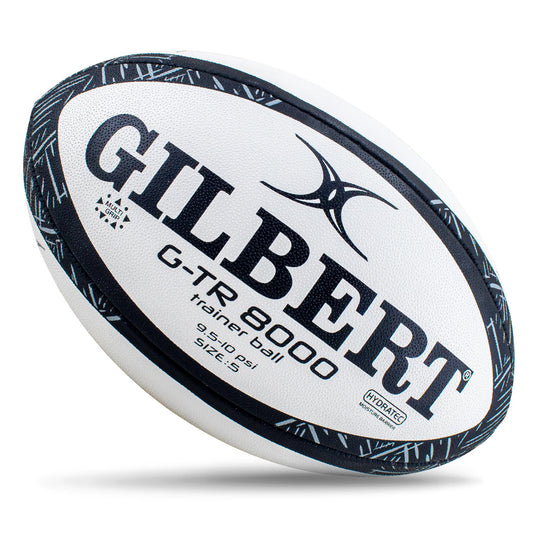 Gilbert GTR 8000 Rugby Ball - Black (Size 5, 4, 3)