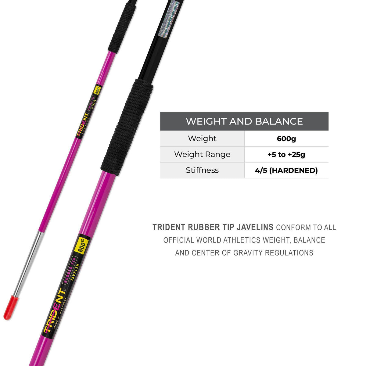 Trident Rubber Tip Javelin – 600g