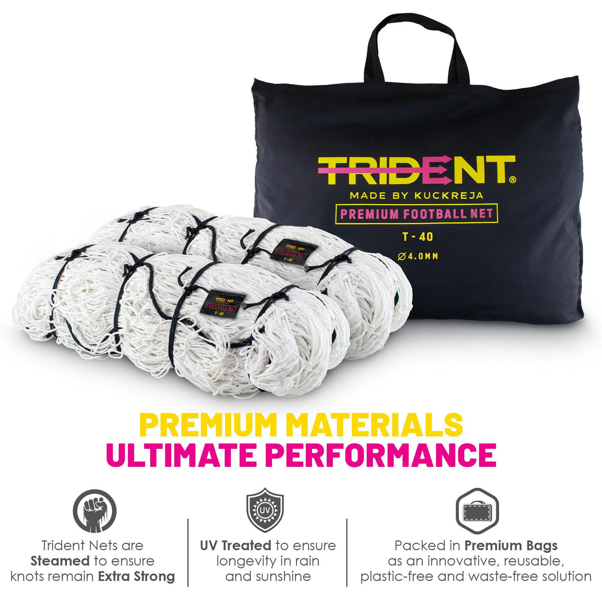 Trident T-40 Football Net (White)