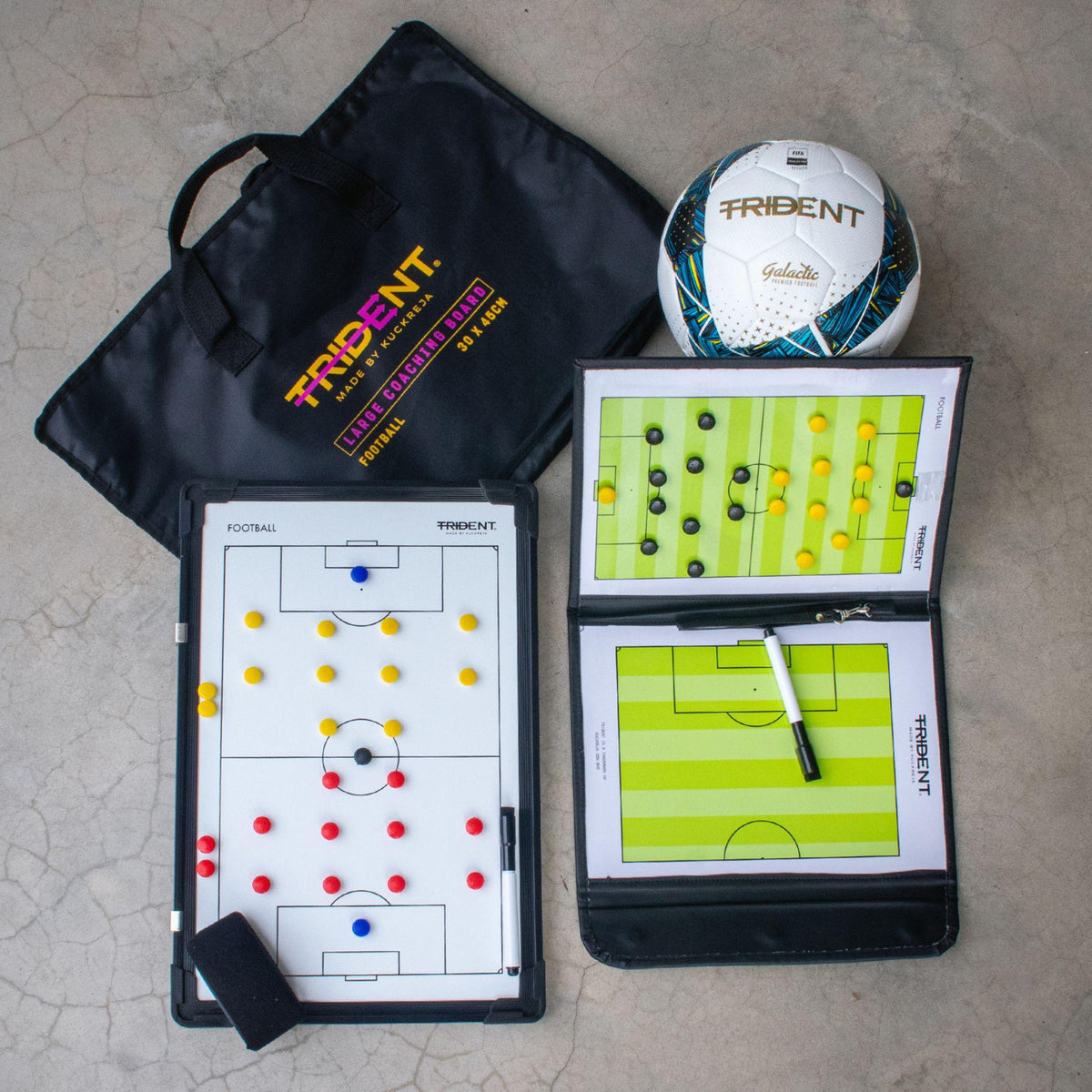 Trident Large Magnetic Coaching Board - Football (30 x 45cm)