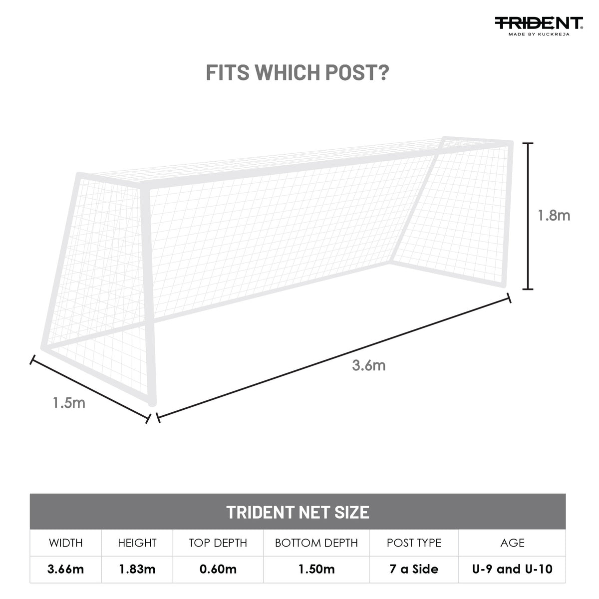 Trident T-20 Seven Junior Football Net (7-a-side)