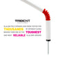 Trident Slalom Pole with Spring - White