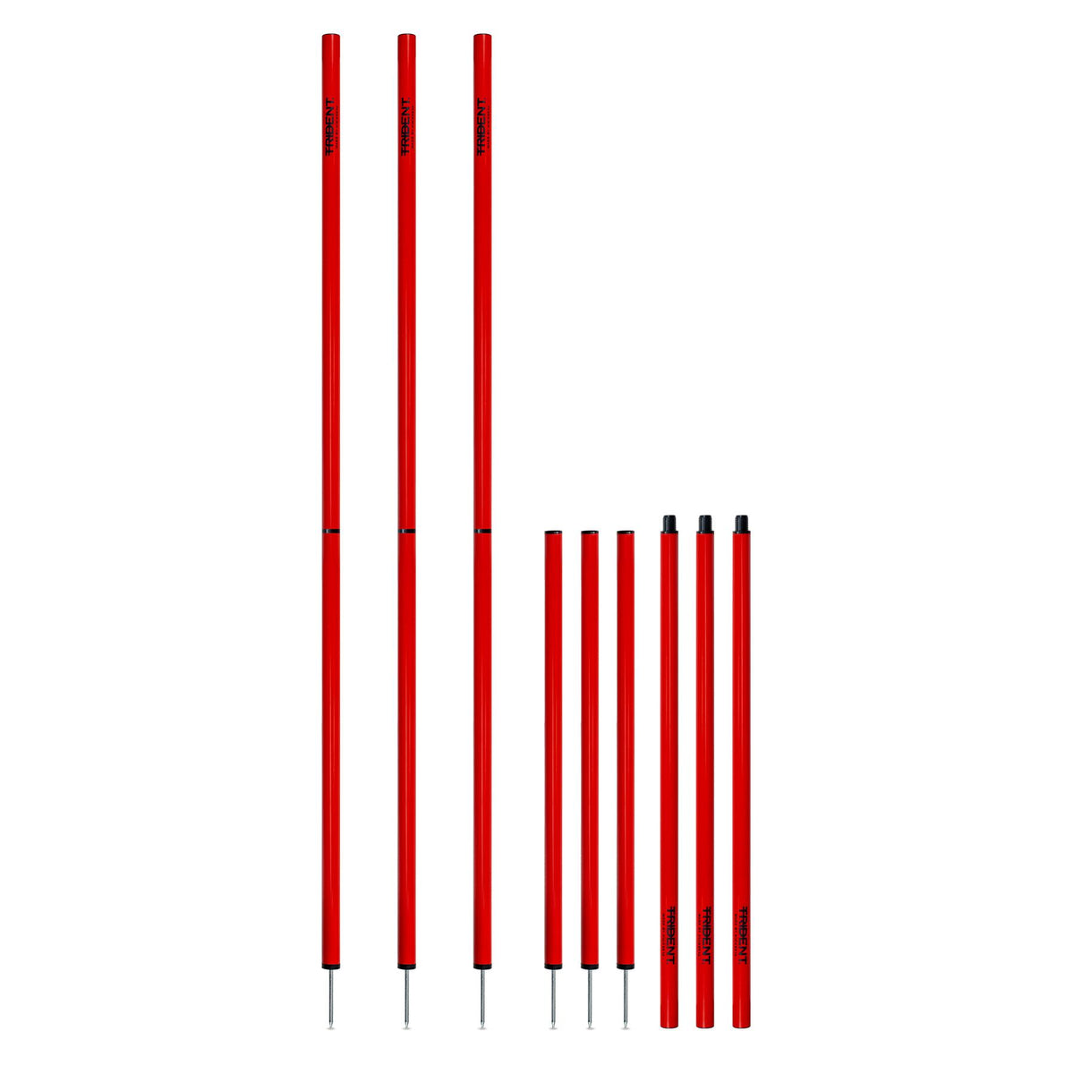 Trident Two-Piece Slalom Pole - Red