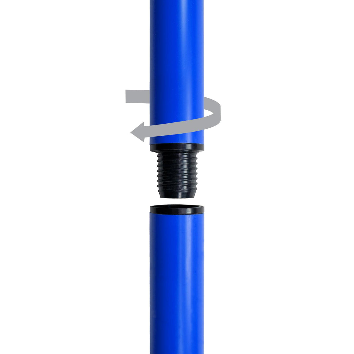 Trident Two-Piece Slalom Pole with Spring - Blue