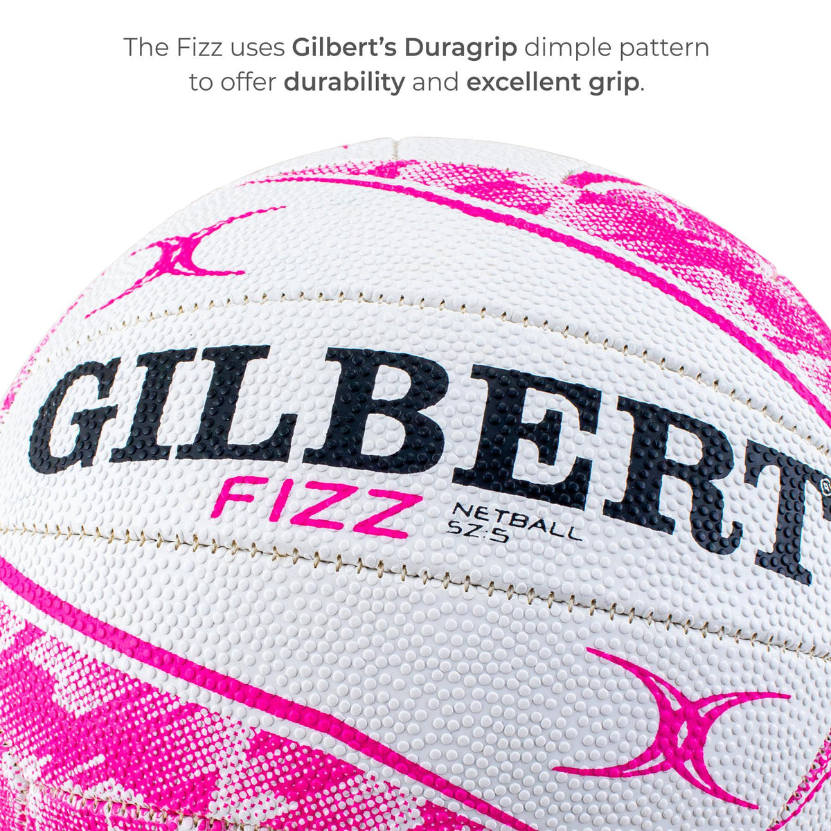Gilbert Fizz Match Netball - Pink (Size 5)