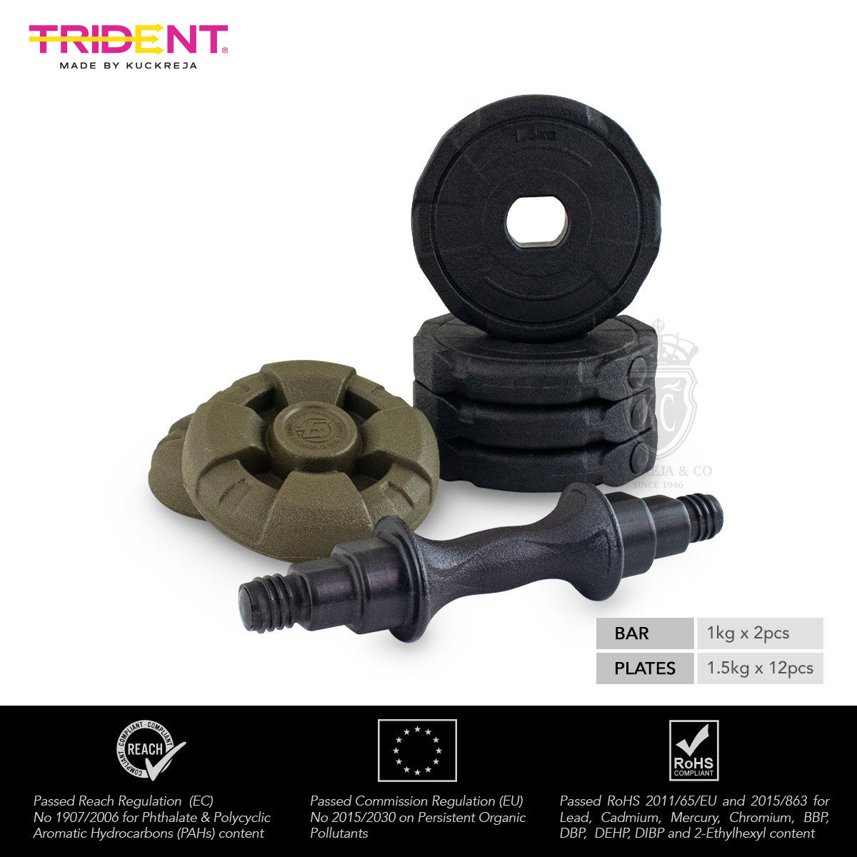Trident Master Premium Adjustable Dumbbell - 10kg (Pair)