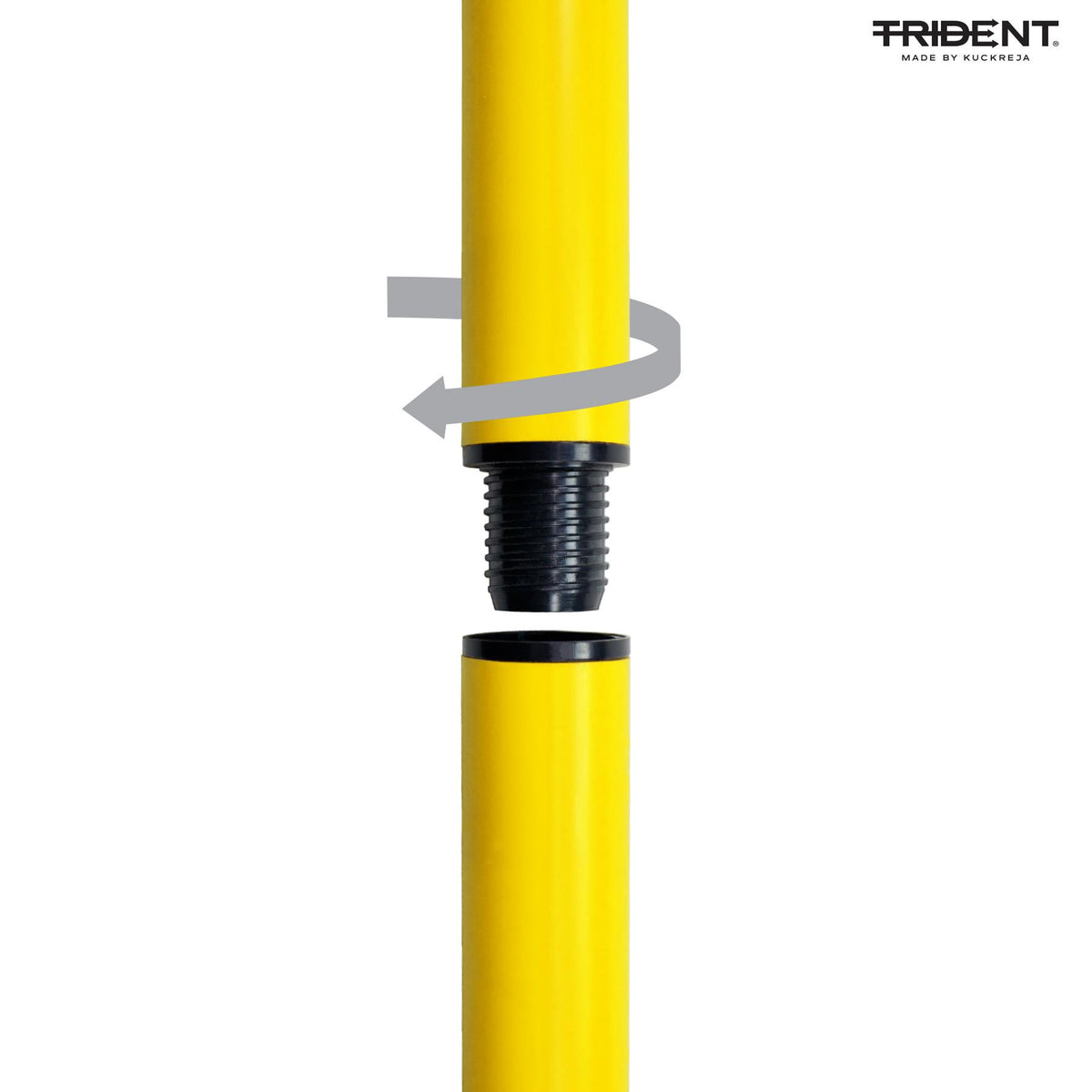 Trident Two-Piece Slalom Pole - Yellow