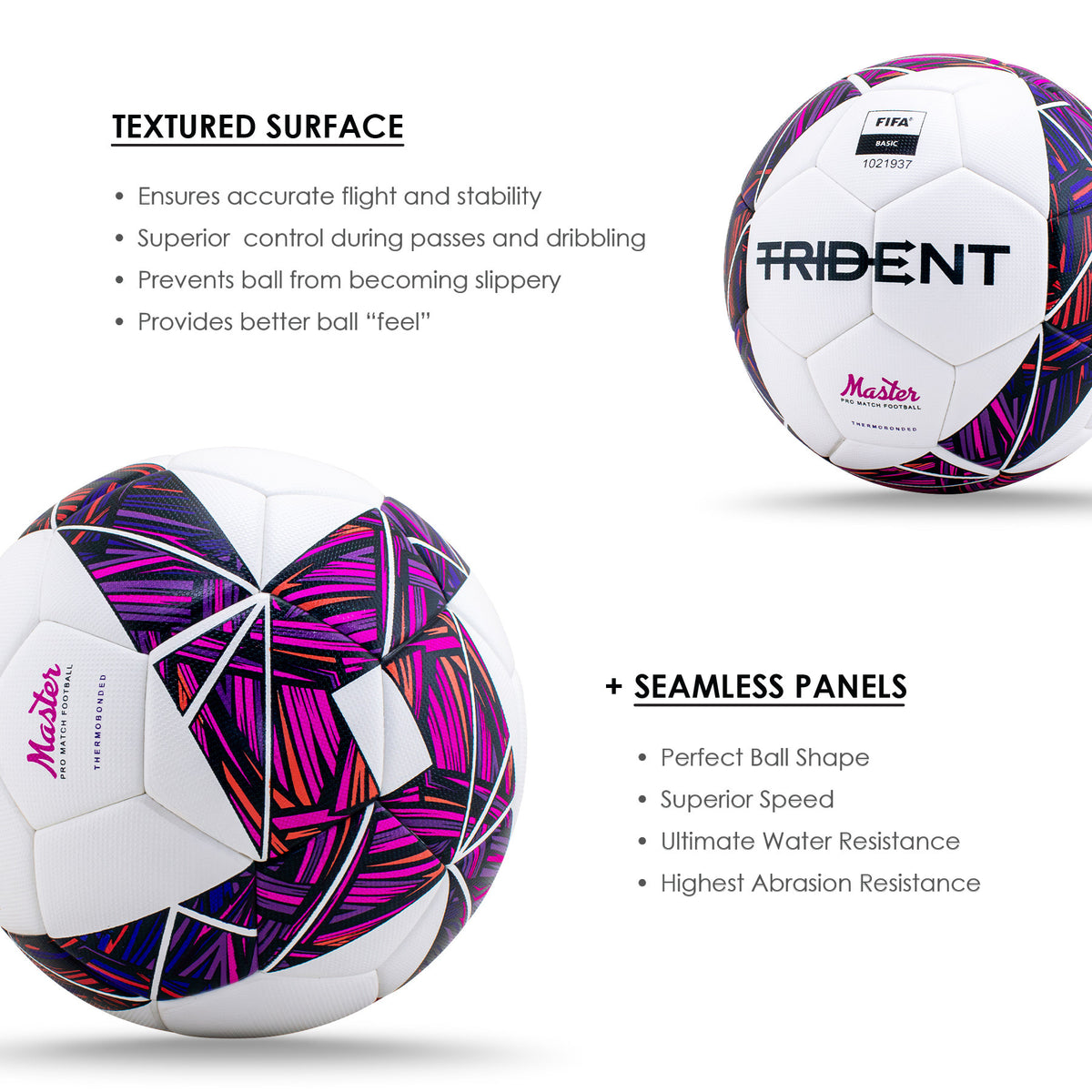 Trident Master TB Pro Football (FIFA Basic) - Magenta
