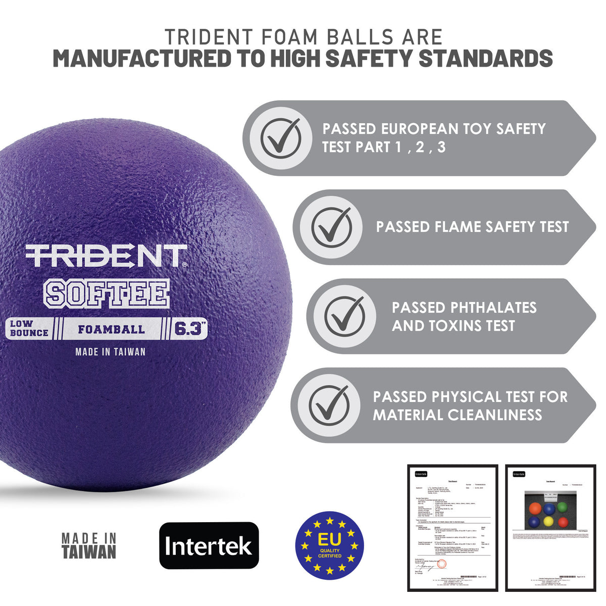 Trident Softee Low Bounce Foam Ball - Purple (6.3")