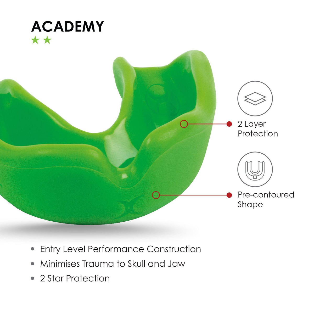 Gilbert Academy Mouthguard - Green