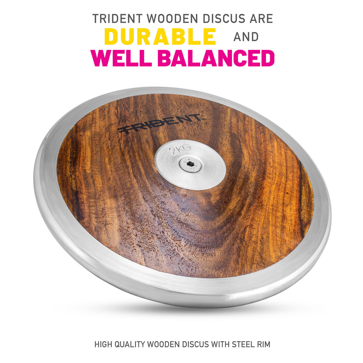 Trident Wooden Discus - 2.00kg