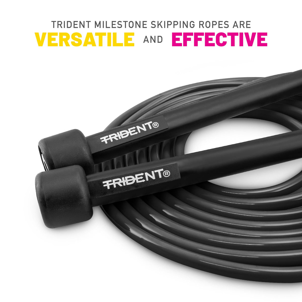 Trident Milestone Skipping Rope - Midnight Black