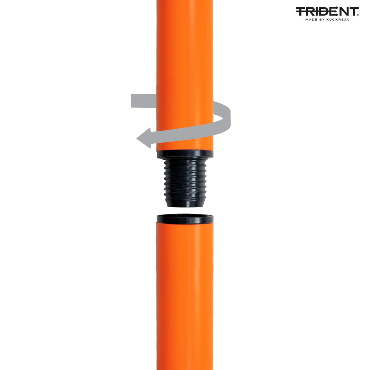 Trident Two-Piece Slalom Pole - Orange