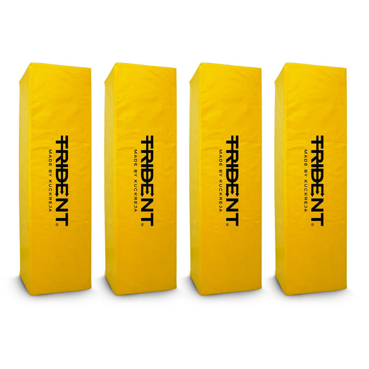 Trident Rugby Post Protectors - 20" x 20" (Set of 4) - Yellow