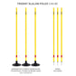 Trident Slalom Pole with Spring - Yellow
