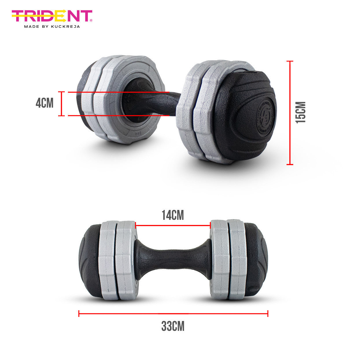 Trident Master Premium Adjustable Dumbbell - 7.5kg (Pair)