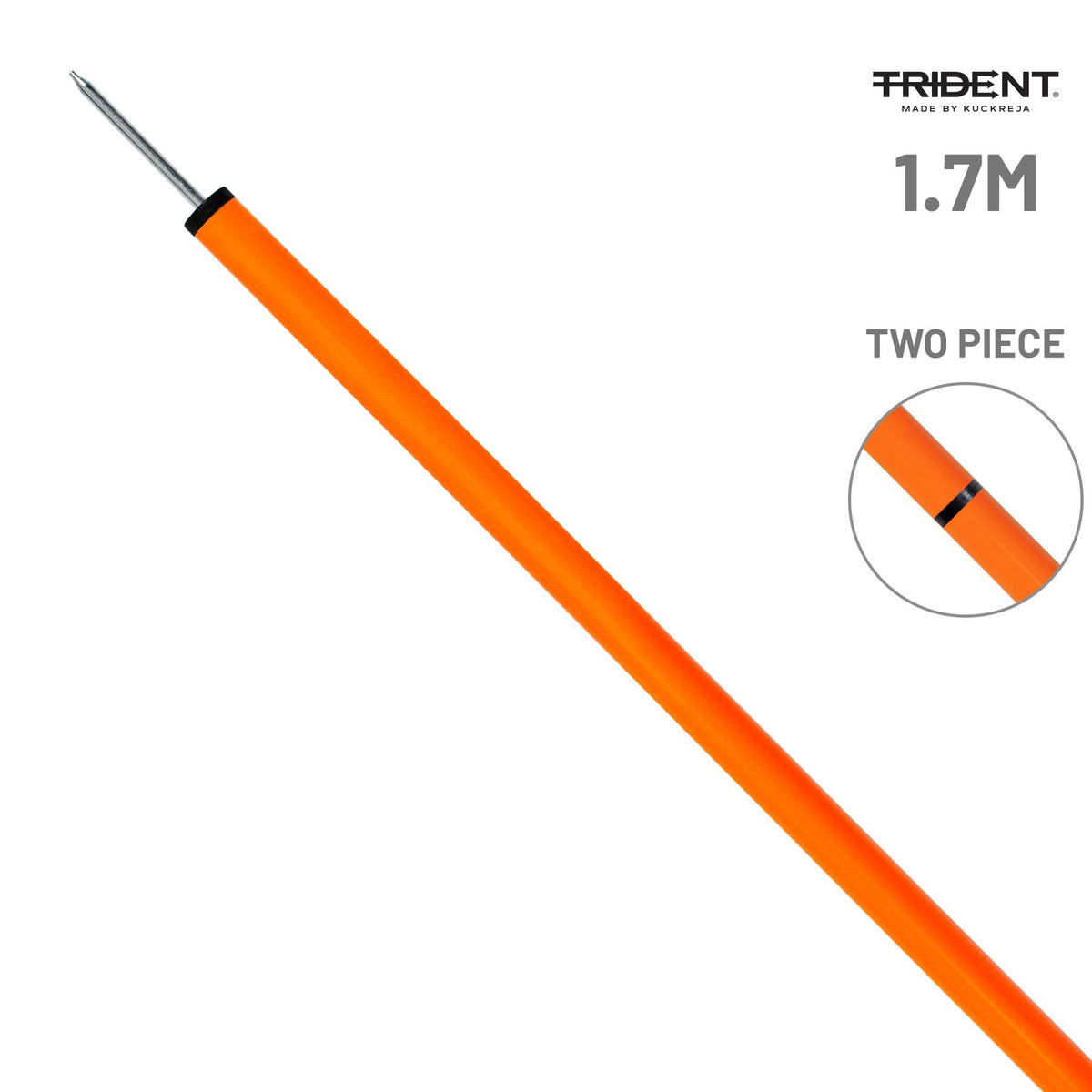 Trident Two-Piece Slalom Pole - Orange