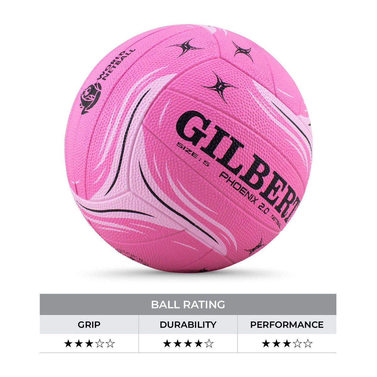 Gilbert Phoenix 2.0 Match Netball - Pastel (Size 5, 4)