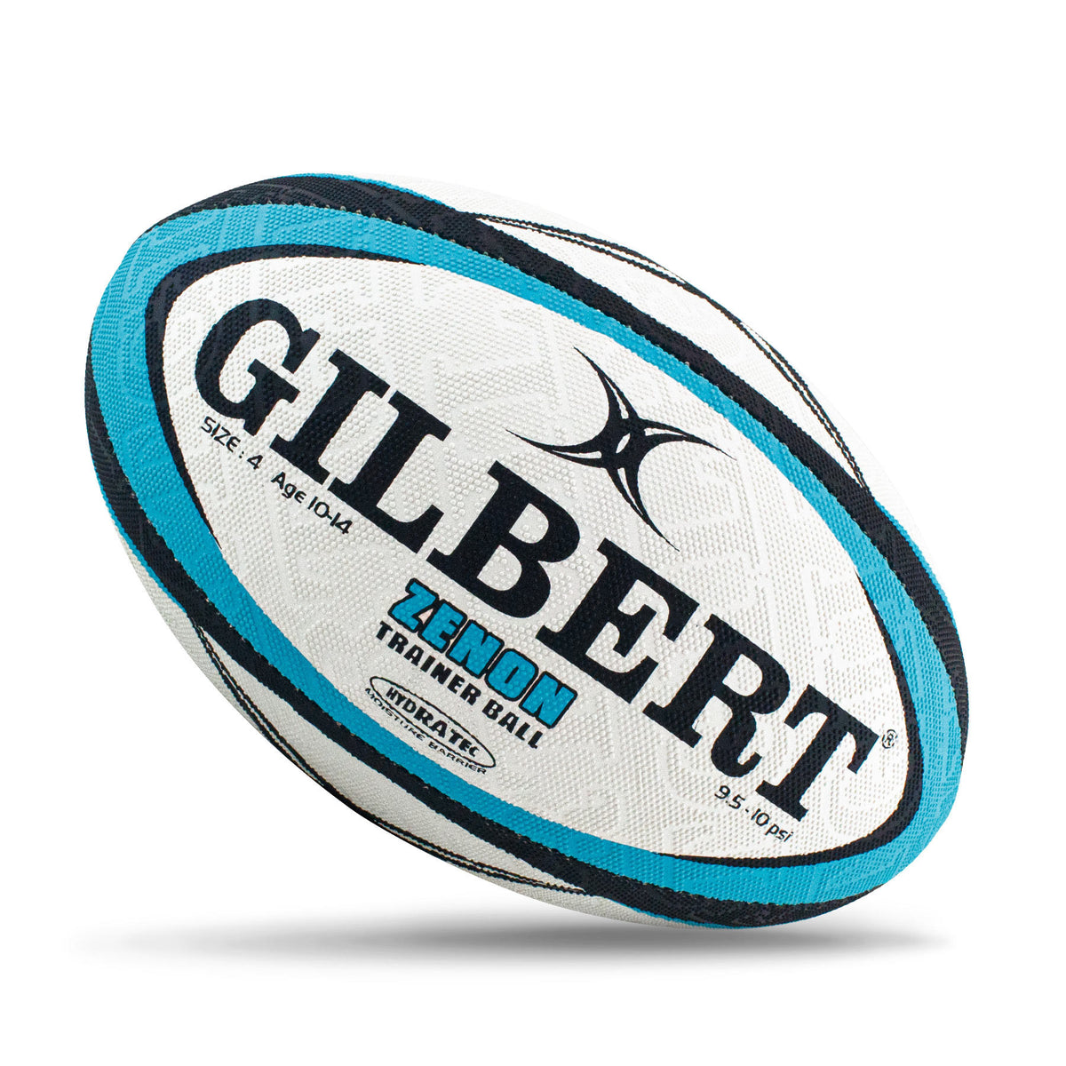 Gilbert Zenon Rugby Ball - Teal (Size 5, 4, 3)