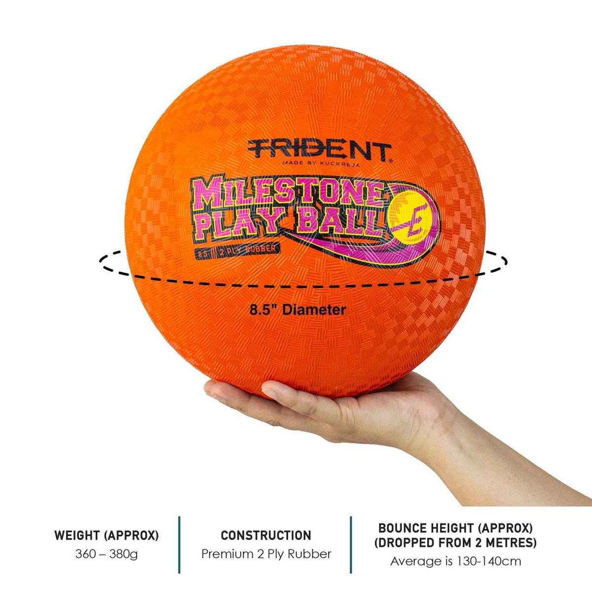 Trident Milestone Playground Ball (Dodgeball) - Orange