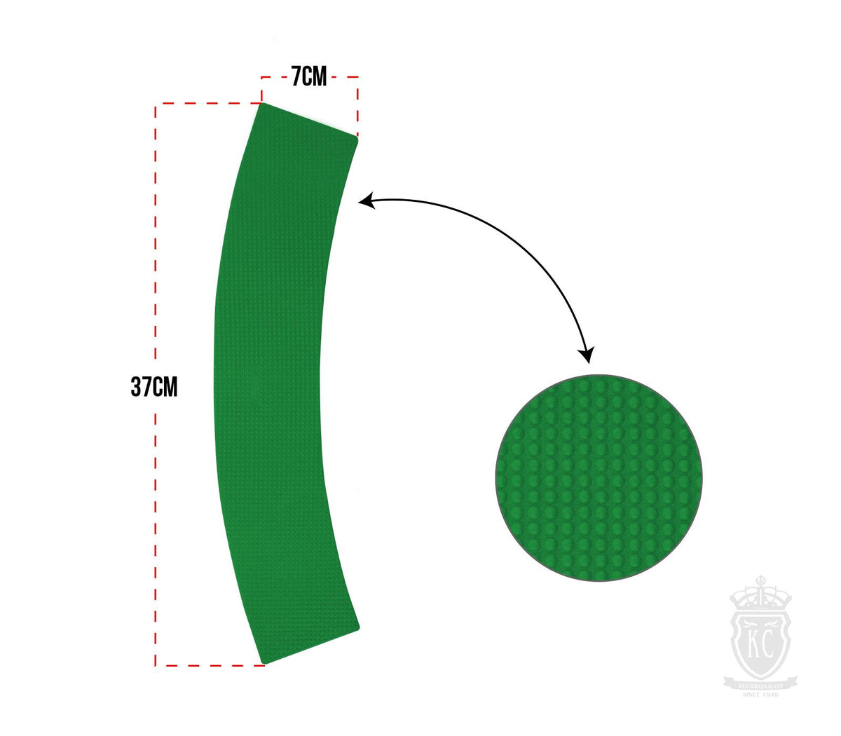Trident Rubber Curved Marker - Green