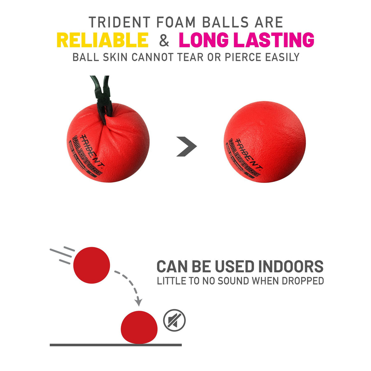 Trident Softee Low Bounce Foam Ball - Red (6.3")