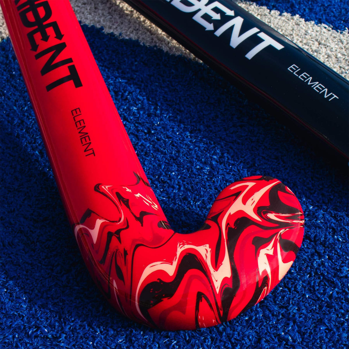 Trident Element Wooden Hockey Stick - Crimson