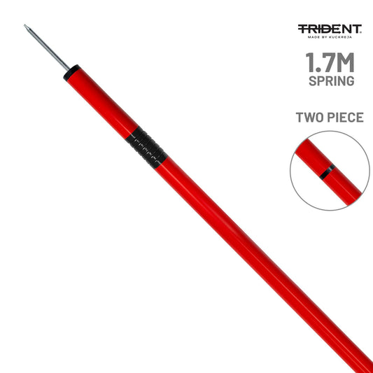 Trident Two-Piece Slalom Pole with Spring - Red
