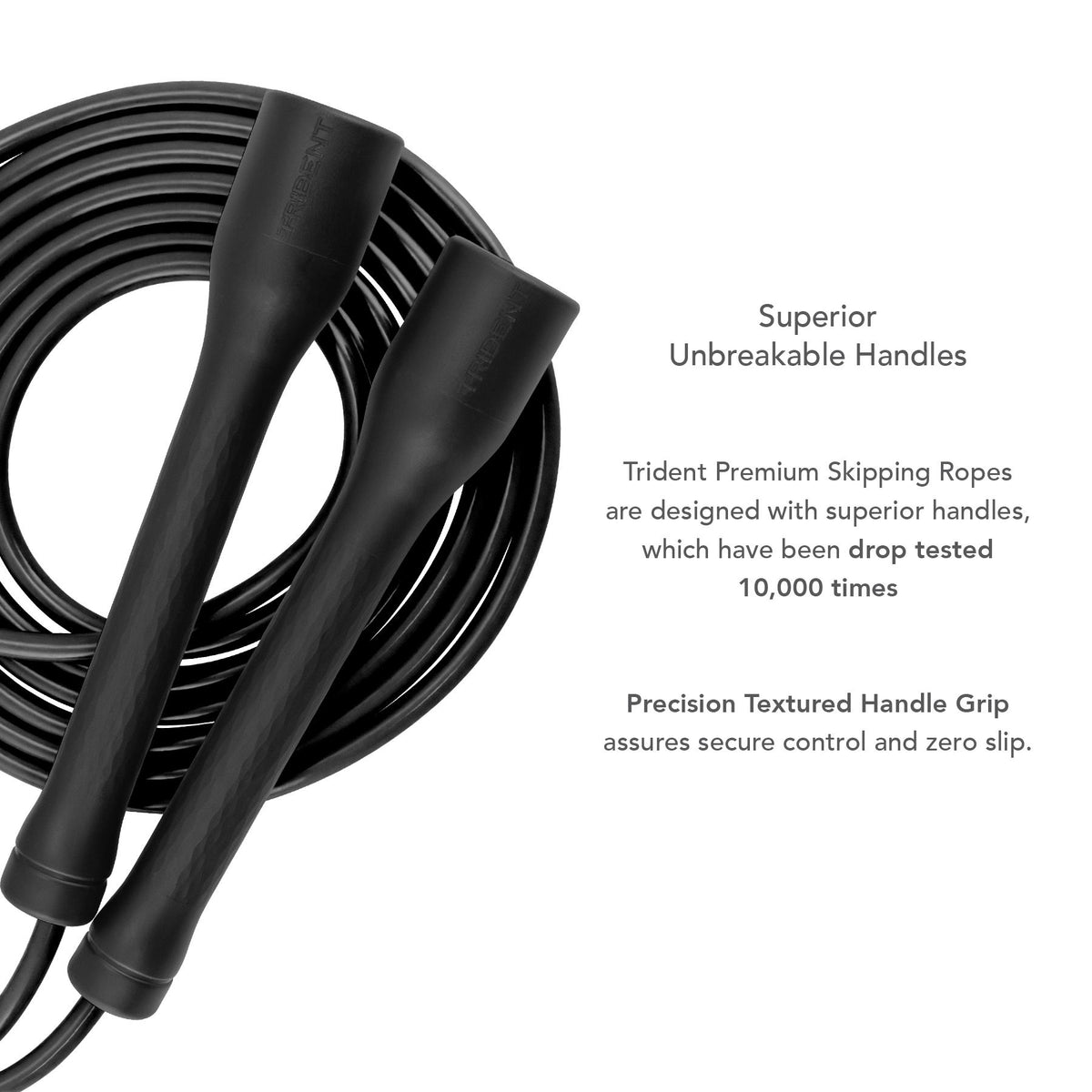 Trident Premium Skipping Rope – Midnight Black