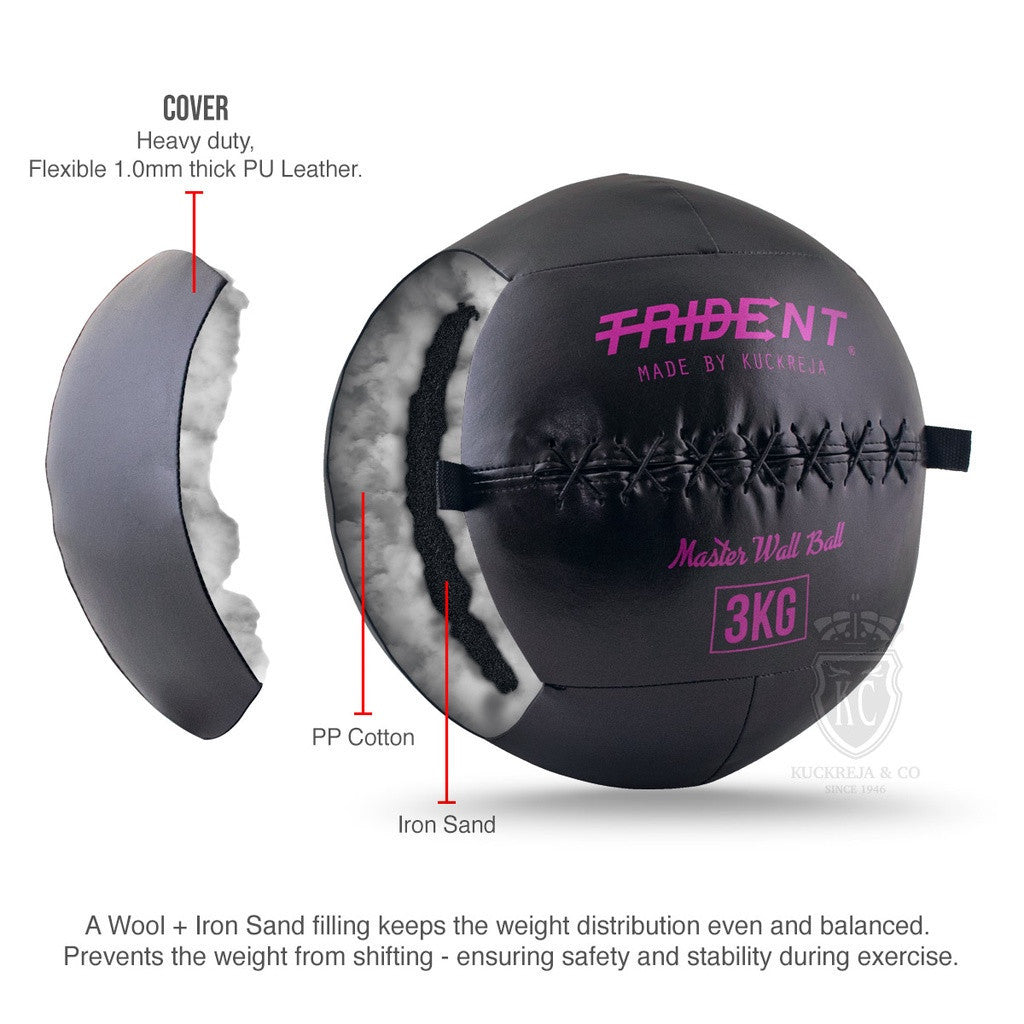 Trident Master Premium Wall Ball - 3kg