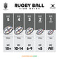 Gilbert GTR-4000 I Love Rugby Ball (Size 5, 3)