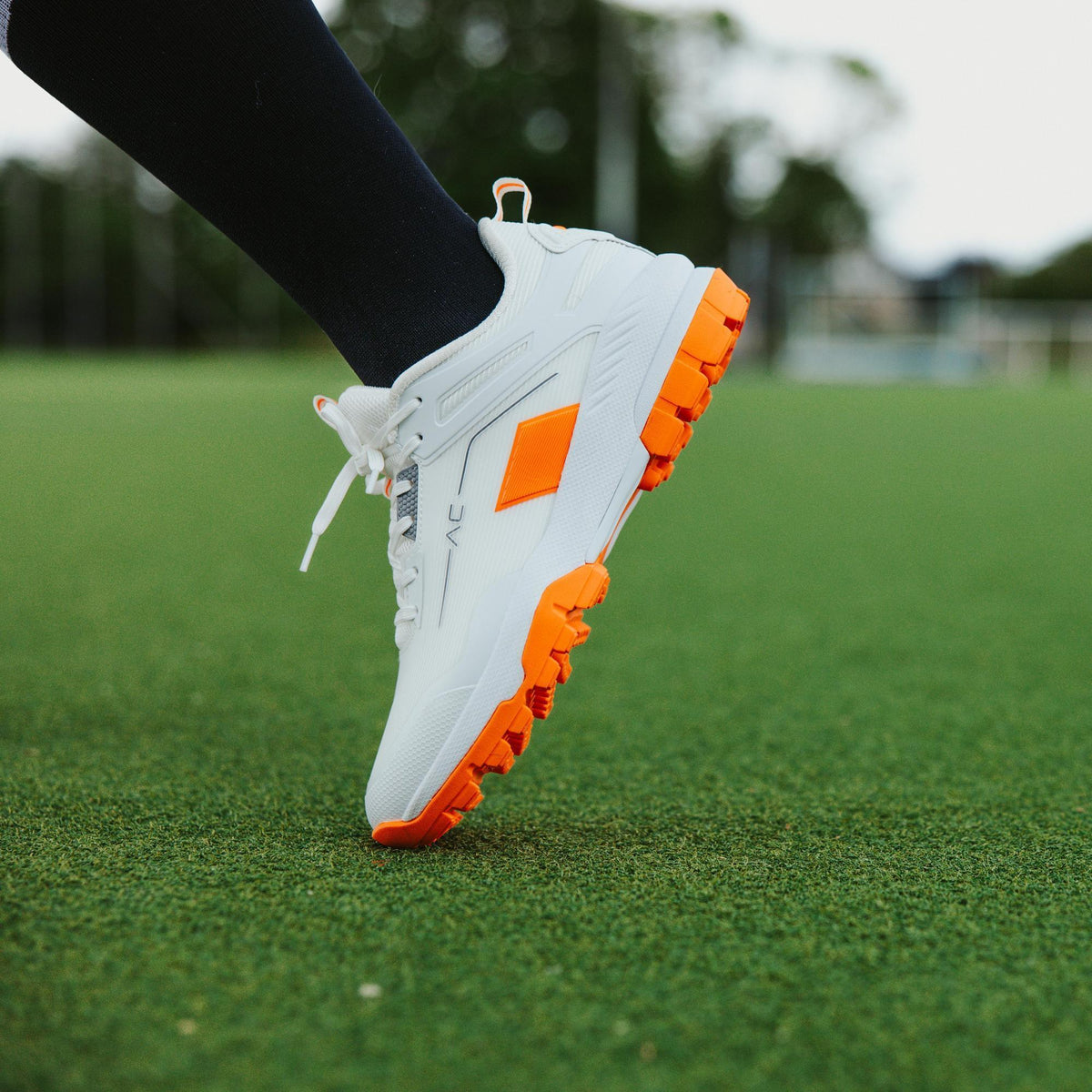 Grays Aero Cage X10 Hockey Shoes - White/Orange