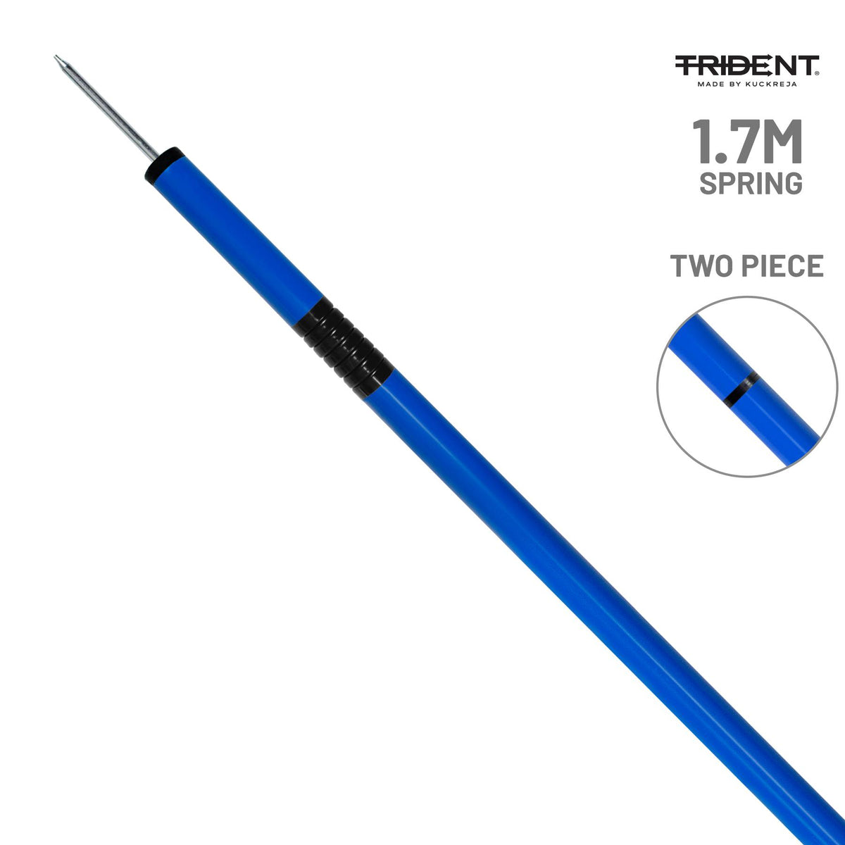 Trident Two-Piece Slalom Pole with Spring - Blue