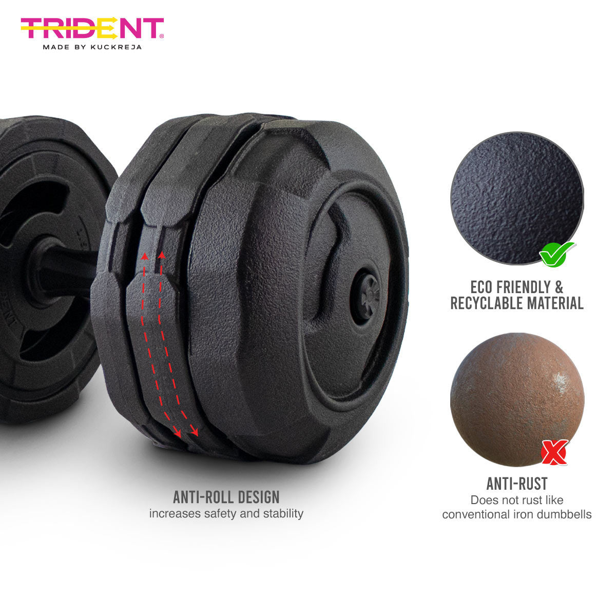Trident Master Premium Adjustable Dumbbell - 20kg (Piece)