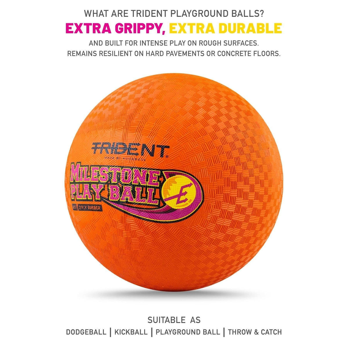 Trident Milestone Playground Ball (Dodgeball) - Orange