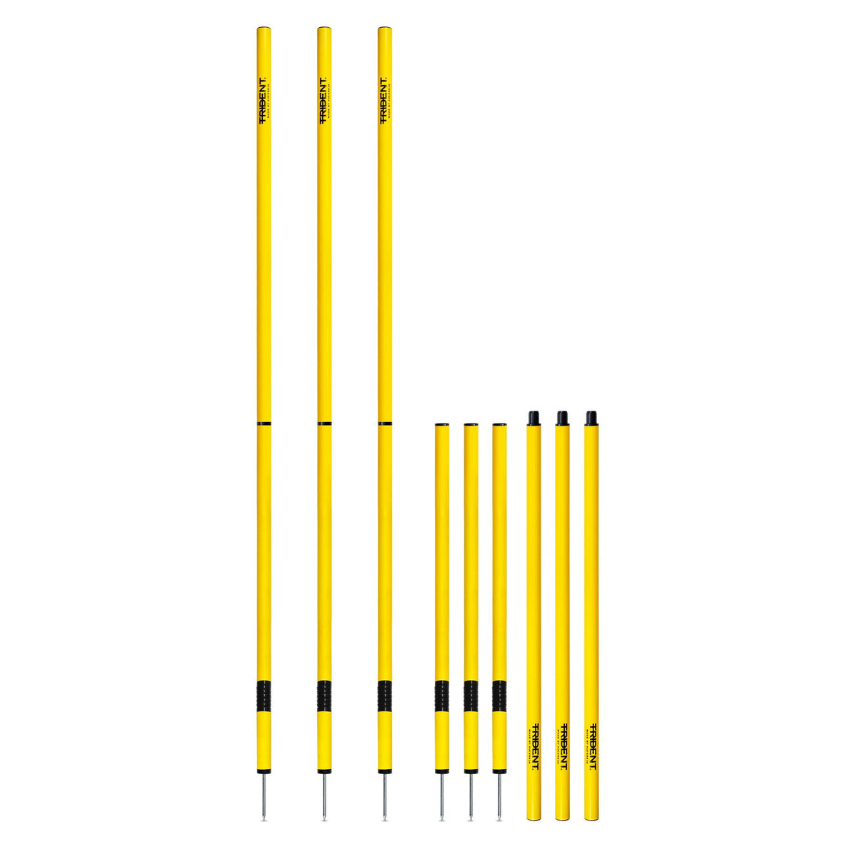 Trident Two-Piece Slalom Pole with Spring – Yellow