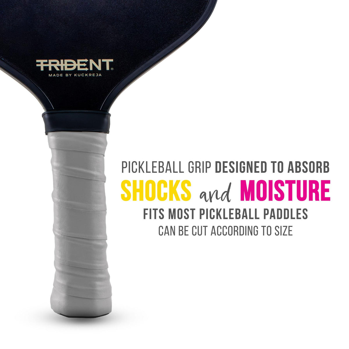 Trident Pickleball Paddle Grip - Dark Grey