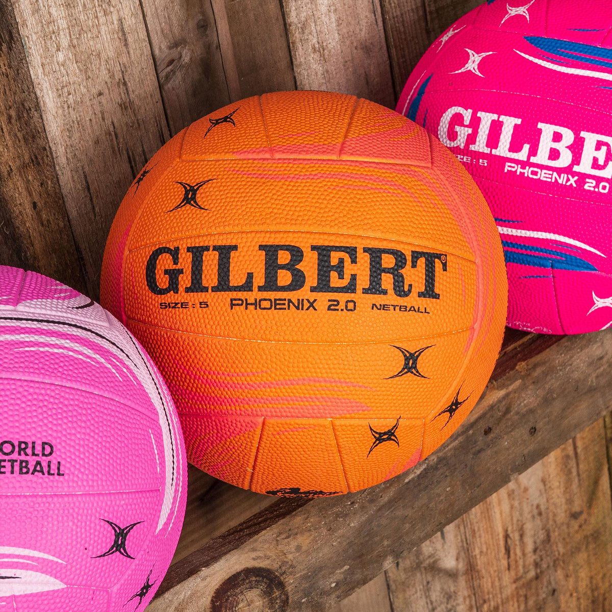 Gilbert Phoenix Match Netball - Coral (Size 5, 4)