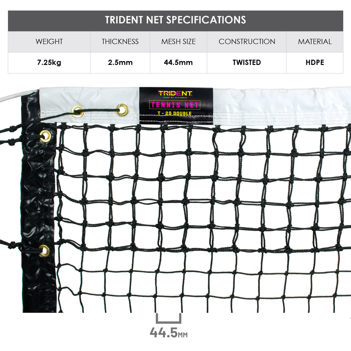 Trident T-25D Tennis Net