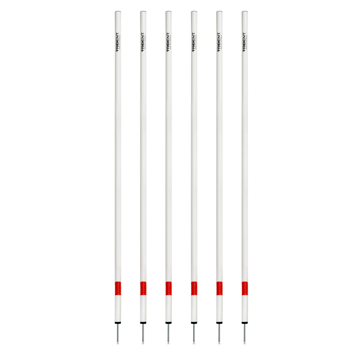 Trident Slalom Pole with Spring - White