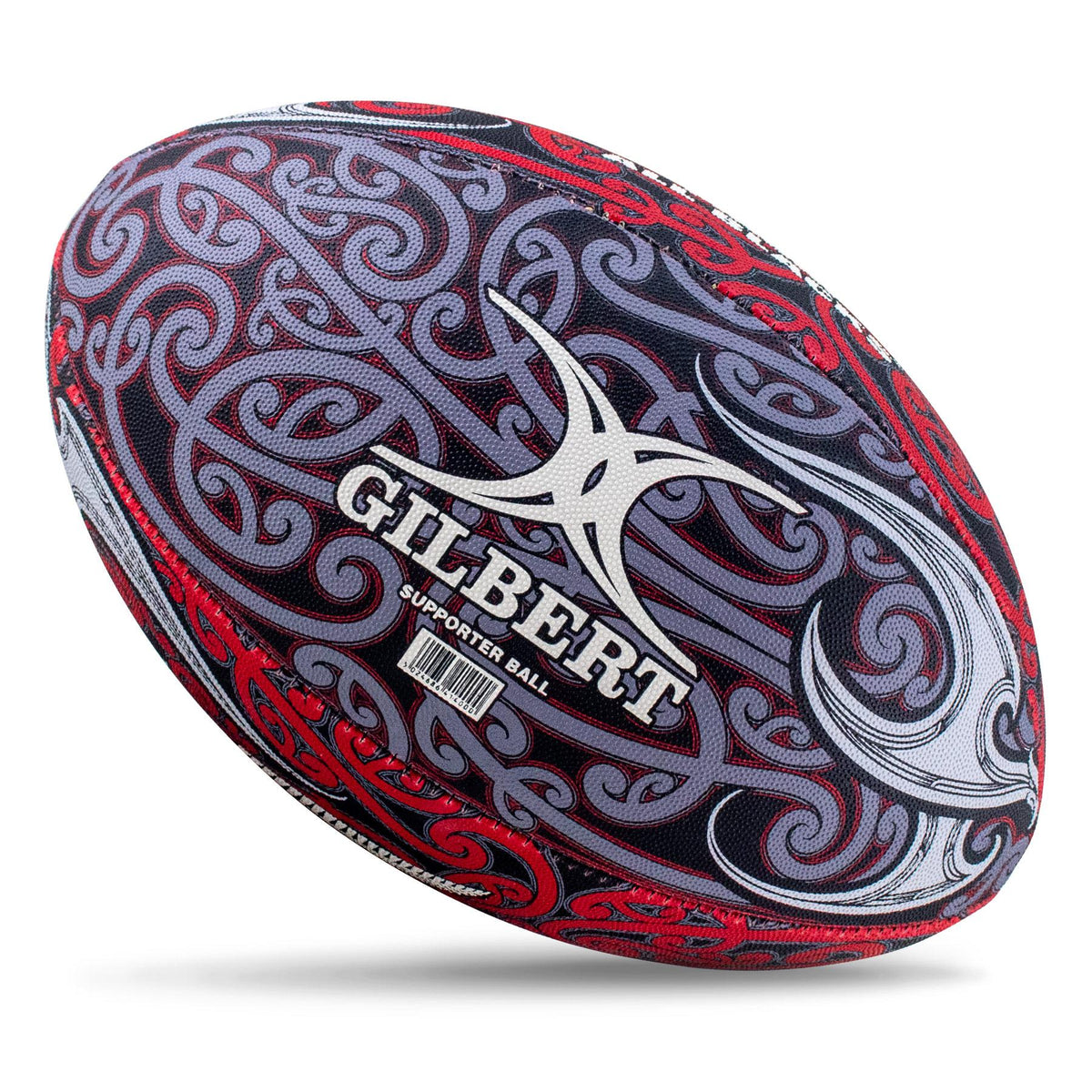 Gilbert All Blacks Māori Supporter Rugby Ball (Size 5)