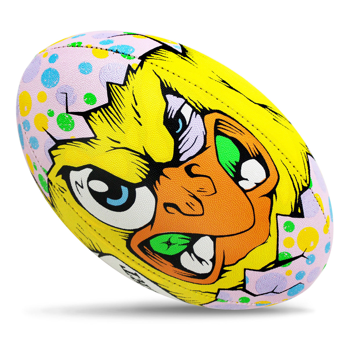 Gilbert Randoms Rugby Ball - Angry Chicken (Size 5)