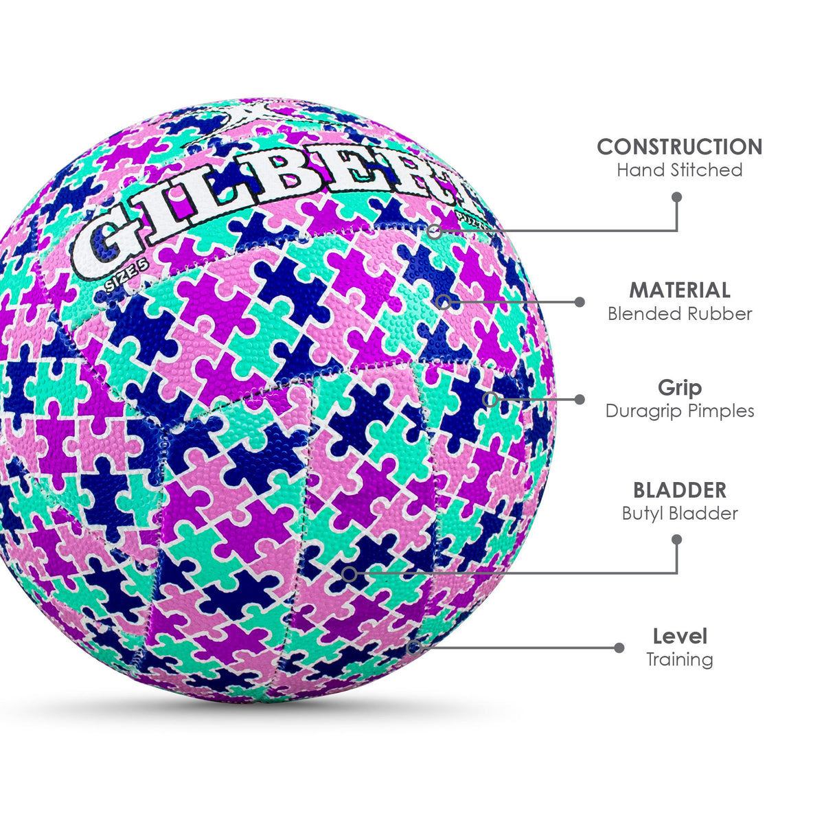 Gilbert Supporter Netball - Puzzle (Size 5, 4)