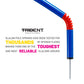 Trident Slalom Pole with Spring - Blue
