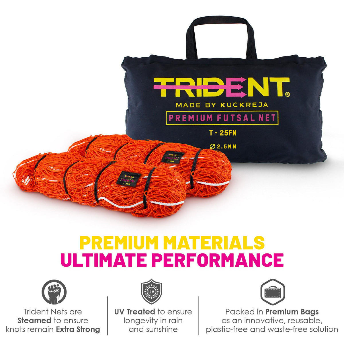 Trident T-25FN Futsal Net (Orange)
