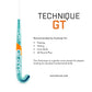 Grays Aura Junior Wooden Hockey Stick - Teal/Navy (34")