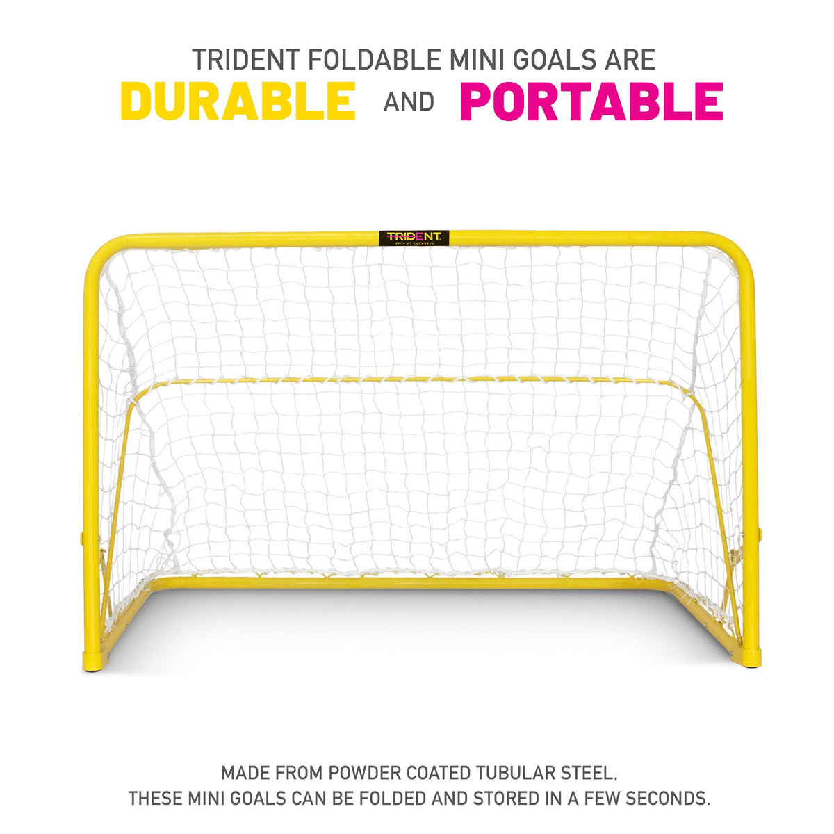 Trident Foldable Steel Mini Goal - 1.2 x 0.8m