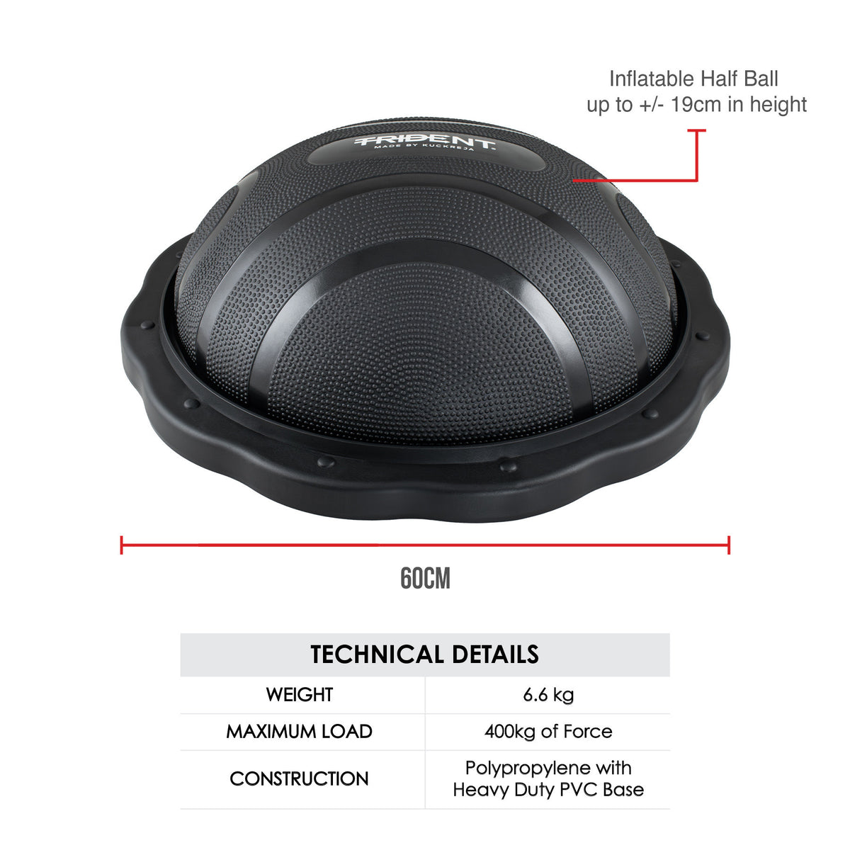 Trident Master Premium Bosu Ball