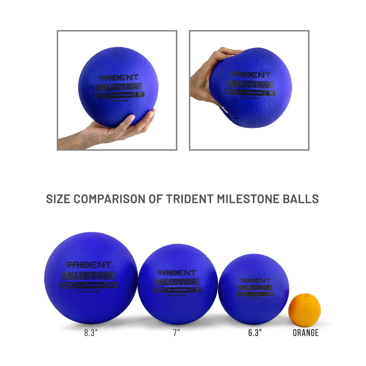 Trident Milestone All Rounder Foam Ball - Blue (7")